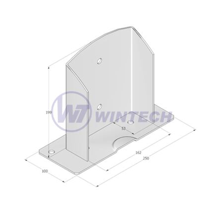 Patka sloupku PSD 160, 162x100x200x3,0, 1 ks