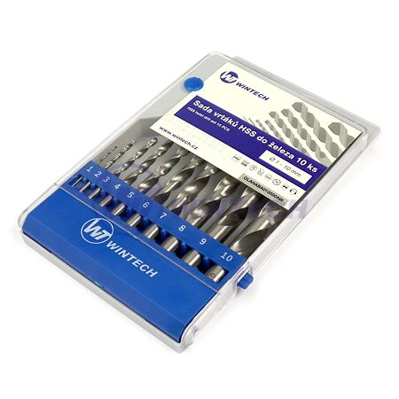 Sada vrtáků do kovu WINTECH® 1,0-10 mm 10 ks, 1 Balení