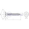 Vrut do dřeva  ZH TORX  4,0 x 16  ZZ