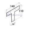 Spojka typu "T" KT 140, 140x110x30x2, 1 ks