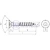 Vrut do dřeva  ZH TORX  4,0 x 55/36  ZZ