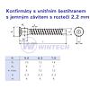 Konfirmát  2,2mm  6H  5,0 x 40  ZB