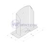 Patka sloupku PSD 140, 142x90x200x3,0, 1 ks