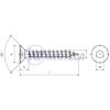 Vrut do dřeva  ZH TORX  3,5 x 40  ZB