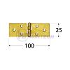 Závěs stavební Z 100a DMX, 100x25x1,5 mm, 1 ks