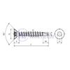 Samovrtný vrut  ZH T  6 dr.  4,0 x 50 ZB